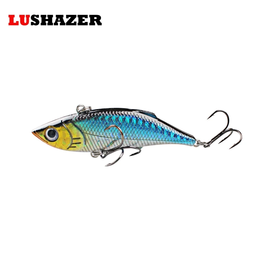 

LUSHAZER VIB fishing lure 75mm 10g carp fishing wobbler hard bait artificial swimbait Winter fishing tackle free shipping