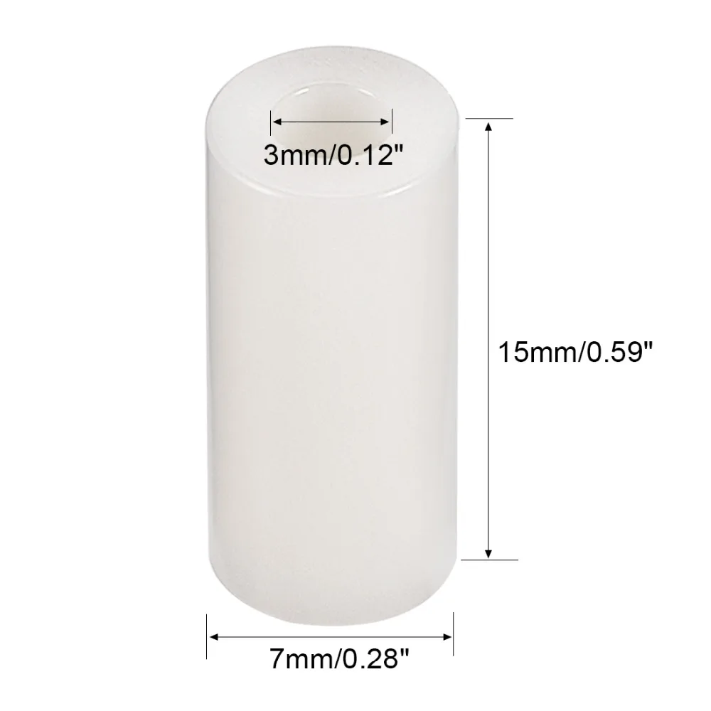 Uxcell M3 M4 M5 ABS нерезьбовые круглые цилиндрические полые разделительные шайбы