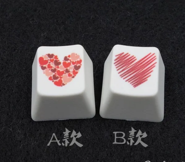 Mechanical keyboard PBT Key caps Thermal Dye Sublimation Process Love OEM R4 height for F area the main keyboard digital area