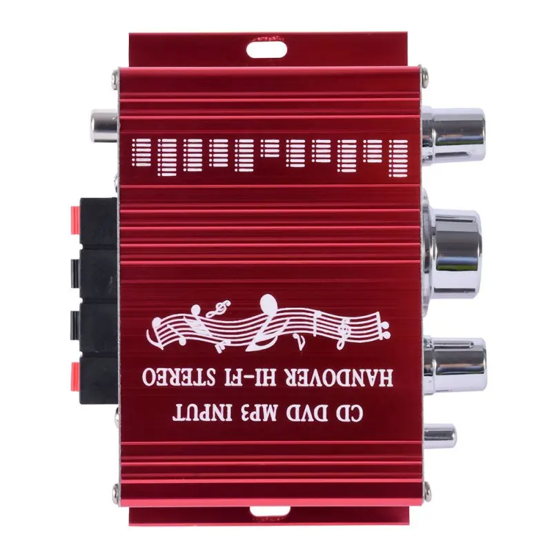 20W Red Hifi Mini Digital amplificador Motorcycle Auto Car Stereo Power Amplifier Sound Mode Audio Support