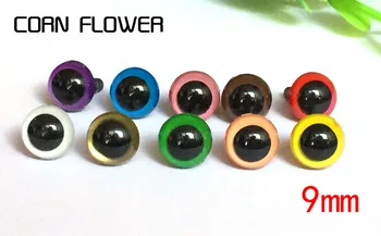 

free shipping!! 100pcs/lot High quality, smooth and bright mixed color safety toy eyes--9mm