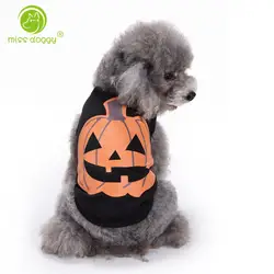 2017 Тыква собака жилет для щенка одежда хлопковые рубашки наряд Хэллоуин вечерние костюмы Одежда для маленьких товары собак кошек