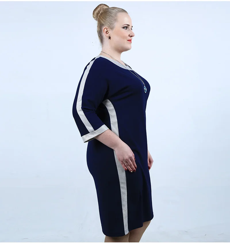 C041XQ-5XL-6XL-Plus-Size-Dress-Contrast-Panel-T-Shirt-Dress_07