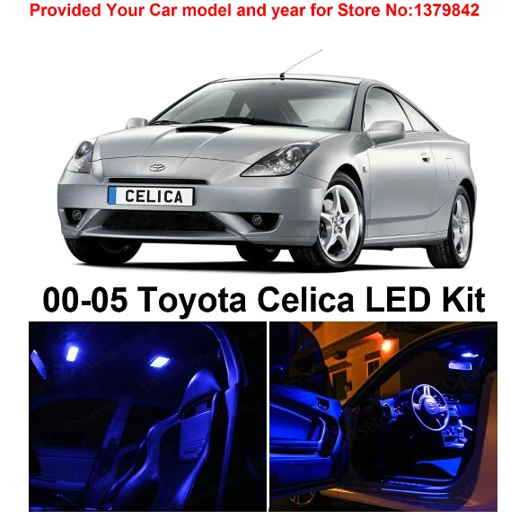 5pcs White Interior LED Light Package Kit for Toyota Celica 2000-2005