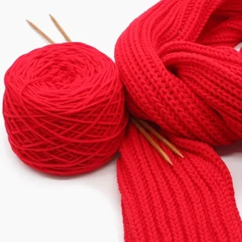 

400g/lot 100% Milk Cotton Baby Yarn Soft Smooth Natural Silk Thick Yarn for Knitted Scarf Hat Yarn for Hand Knitting Free Needle