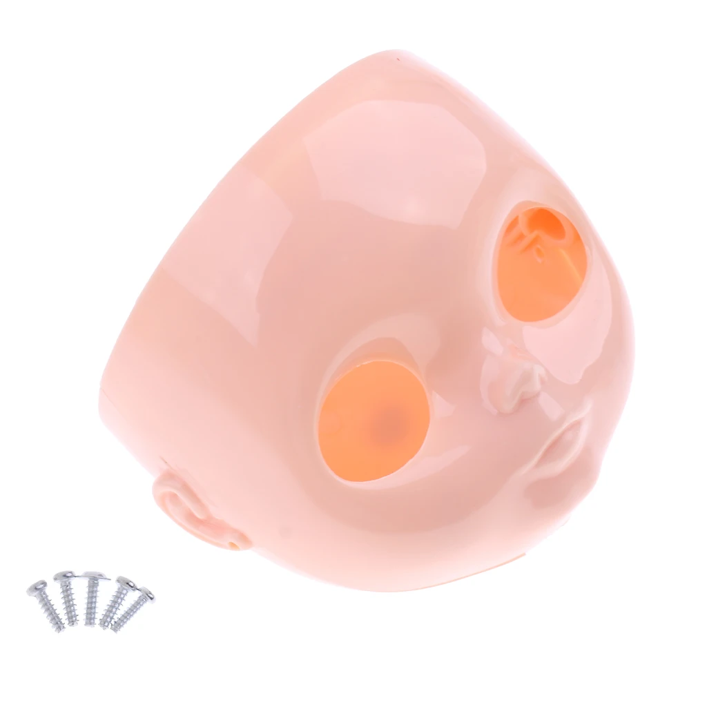 4 Colors Doll Faceplate Backplate Head Screws Set for 12inch RBL Neo Blythe Azone Doll Custom Changing Face Shell