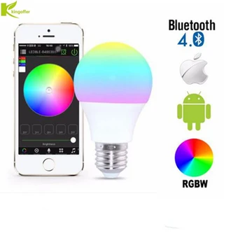 

4.5W E27 RGBW Led Light Bulb Bluetooth 4.0 Smart Lighting Lamp Color Change Dimmable for Home Bedroom Hotel AC85-265V