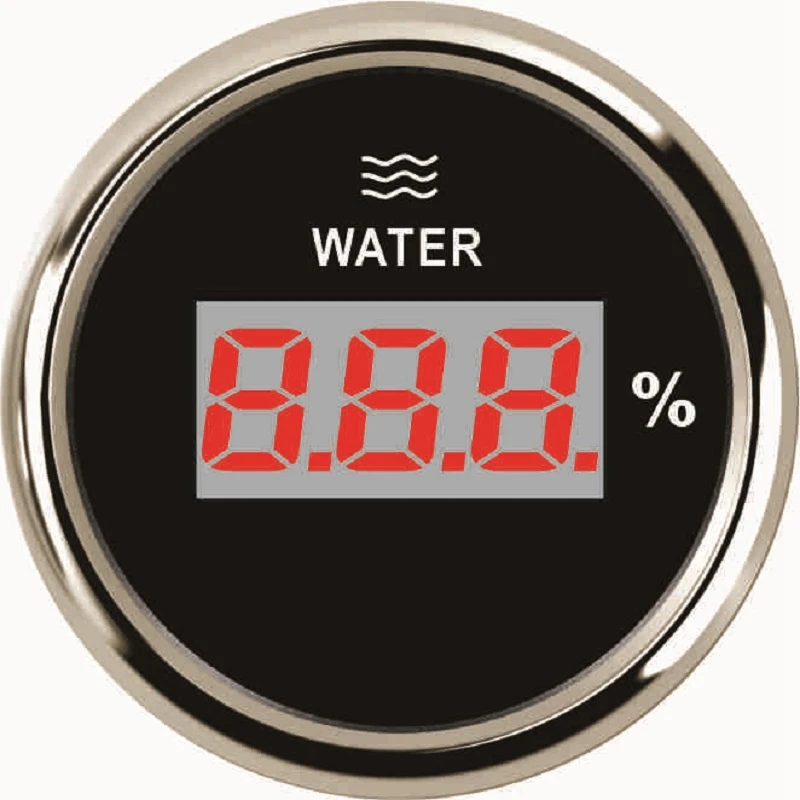 

52mm Digital Water Liquid Level Gauge Meter Monitor 240-33ohm for Car Truck Marine Boat Auto 12/24V With Red Backlight