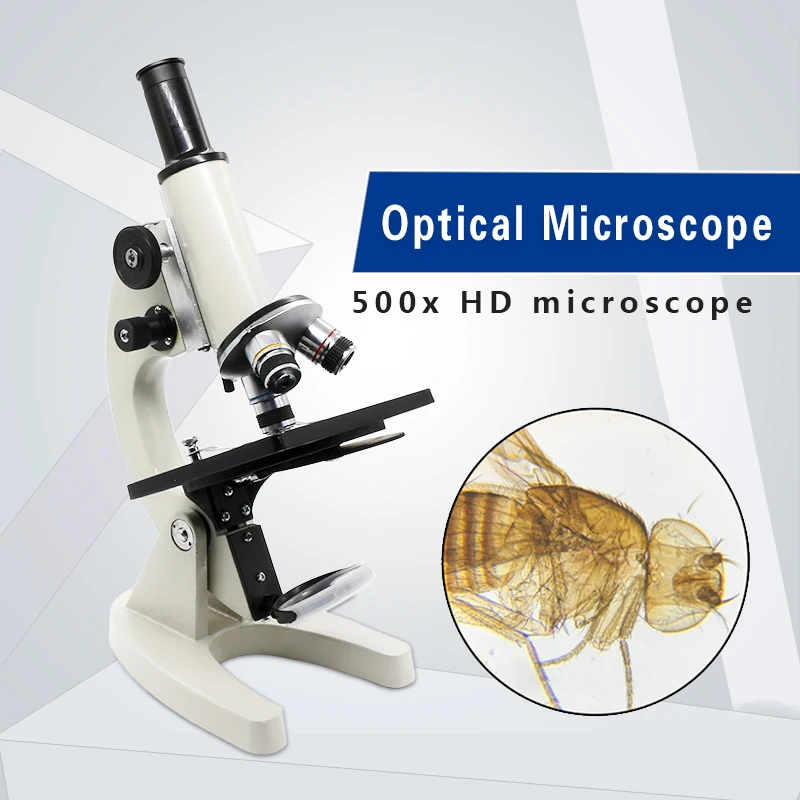 40X-500X монокулярный Биологический микроскоп для студентов, образовательный био-микроскоп для начальной и средней школы, лаборатория