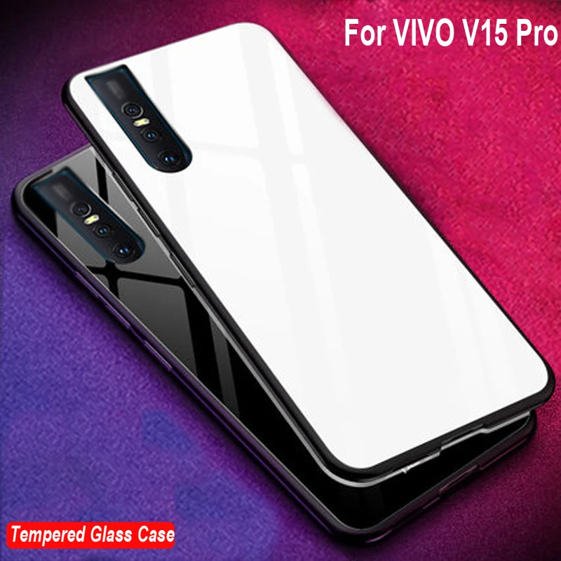 

Tempered Glass Case For VIVO V15 Pro Gradient Color Back Cover For VIVO V 15 Pro Soft Silicone Phone Cases VIVOV15 Pro Coque