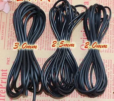 

HOT BLACK solid rubber cord/string 1.5/2/3/4mm elastic round necklace beading cord DIY jewellery free shipping Roll