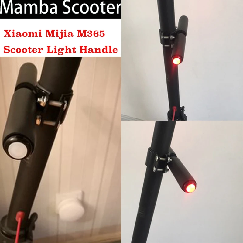 melhor Xiaomi Mijia M365 ajustável Scooter Elétrico Skate Crianças Crianças Aperto do Punho Saco Titular Bar Knob com Luz de Aviso de Segurança