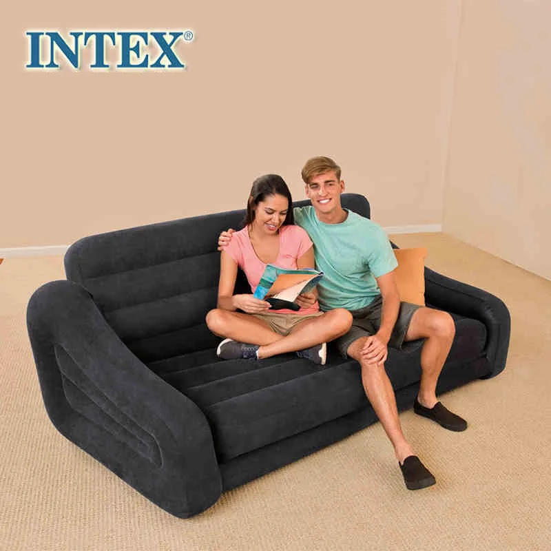 New INTEX double folding sofa lazy inflatable sofa bed lunch break chair 68566