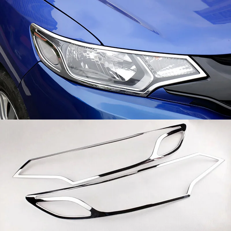 Blue Stainles Front Head Light Head Lamp Cover Trim For 2018 Honda Accord