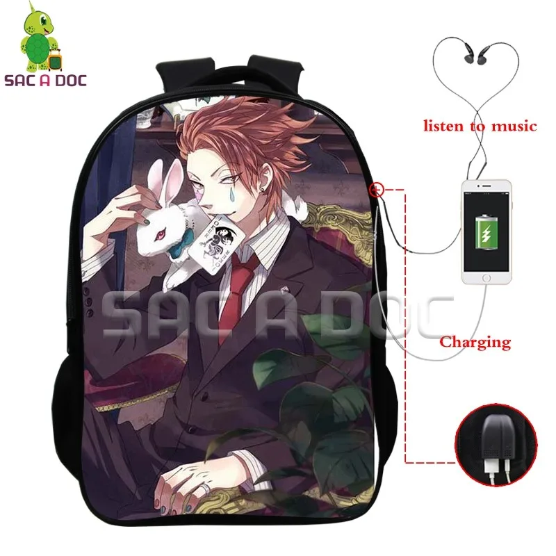 

Anime Hunter X Hunter Multifunction Backpack Hisoka Gon Killua School Bags for Teens USB Charging Headphone Jack Laptop Backpack