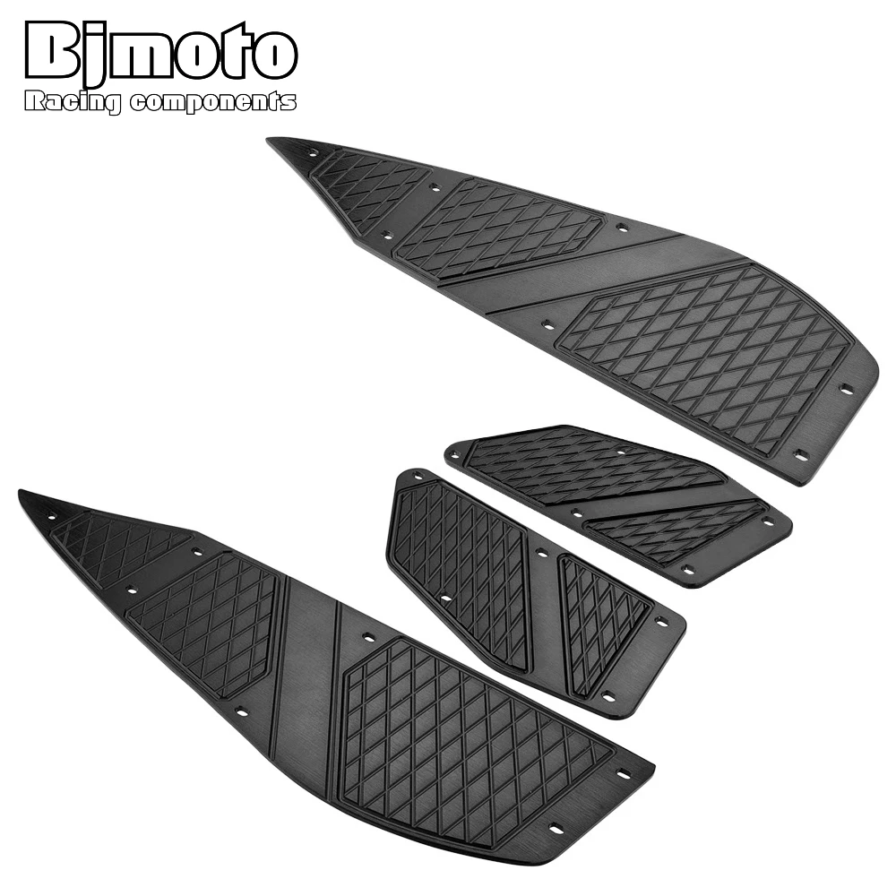 

BJMOTO Motorcycle Front and Rear Footboard Steps Footrests Foot peg Foot Board Plate Pegs For YAMAHA XMAX 300 17-8 X MAX 250