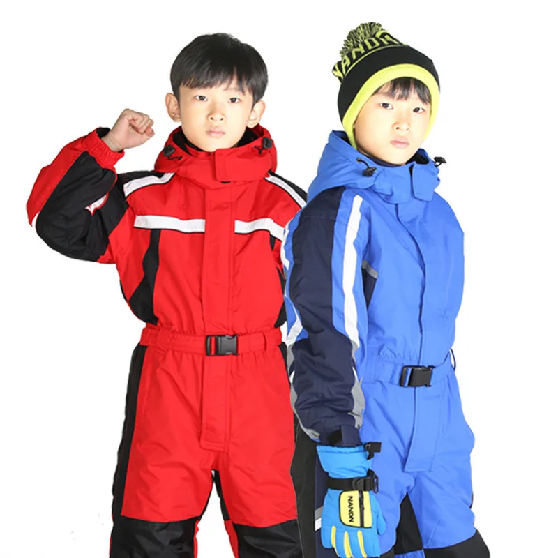 Warm Winter Kids Girls Boys Ski Suit Set Waterproof Children Snow Suit