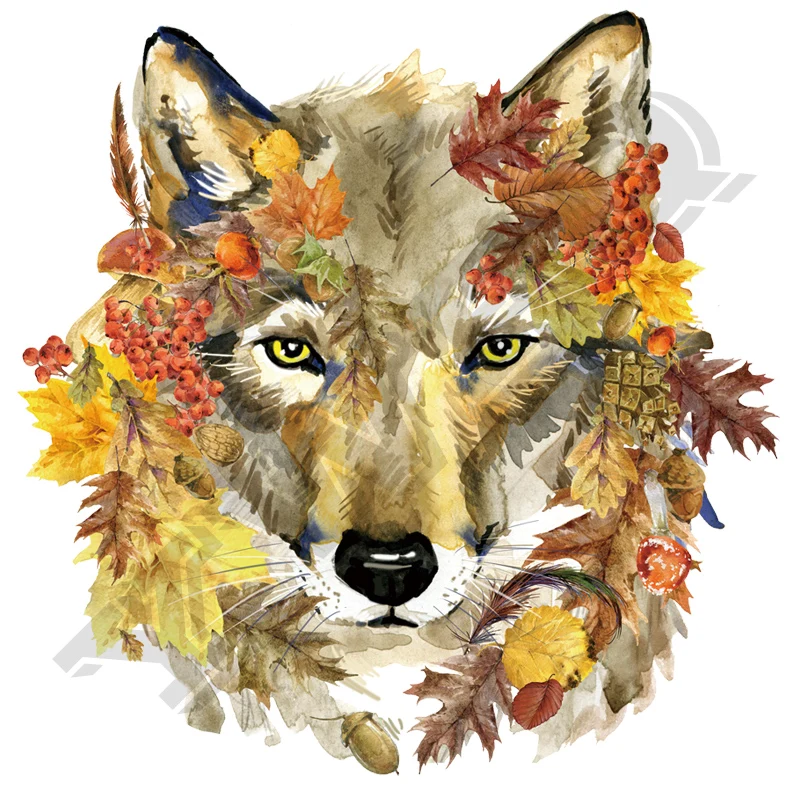 Iron On Patch Watercolor Wolf Easy Print By Household Irons Parches Ropa T-Shirt Diy Decoration A-Level Washable Applique 1