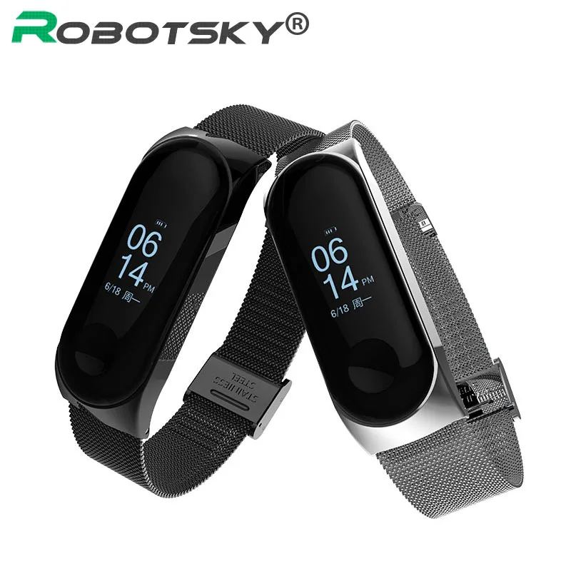 Металлический браслет из стали для Xiaomi Mi band 3 Безвинтовой Band 3|Смарт-аксессуары| |