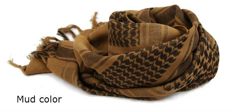 Хит! Маскировка шарфы шемау тюрбан, головной платок армии США арабский SAS шемаг яшма Арафат BlackHawk Тактический галстук - Цвет: 1