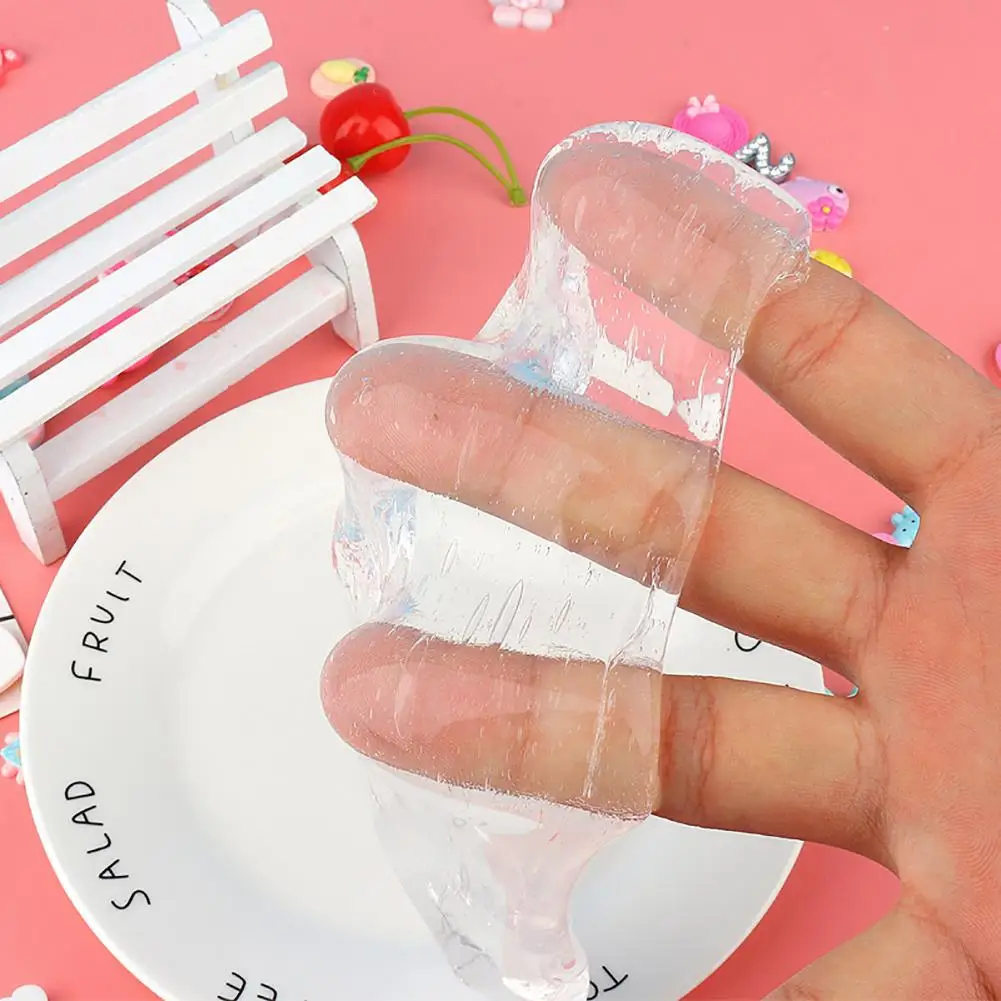 

DIY Transparent Crystal Slime Putty Plasticine Clay Stress Relieve Squeeze Toy