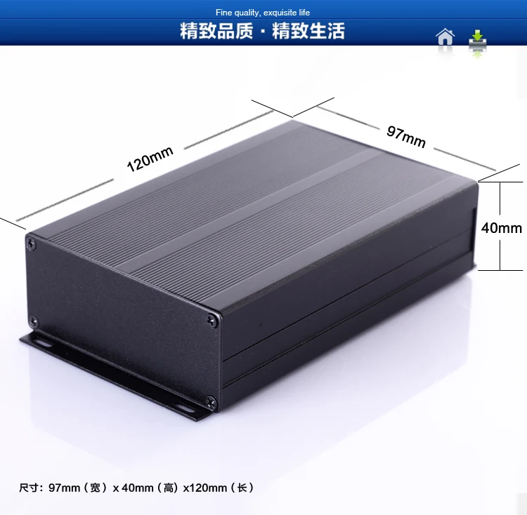 Aluminum enclosure box electronics PCB project enclosure case 97X40X120mm DIY NEW 2017 775 pcs connector kit 2 54 mm pcb pin headers box packaging electronics machine new electric electronics plug socket