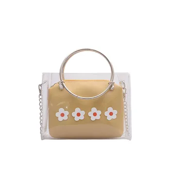 

New Women Transparent Bag Versatile Chain Bag Single Shoulder Small Square Bag Designer Luxury Borsa a tracolla da donna#40