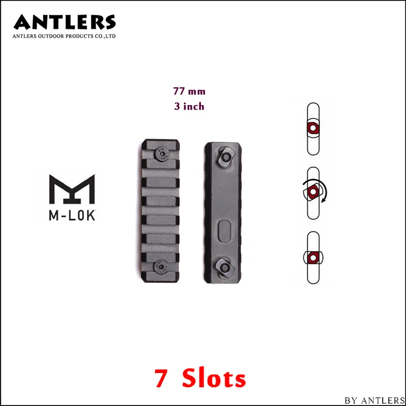 3-5-7-9-11-13 слот Picatinny Weaver Rail для M-lok Handguard Scope Mount Base Охотничьи аксессуары M-Lok aluminum Rail Section - Цвет: 7 Slot