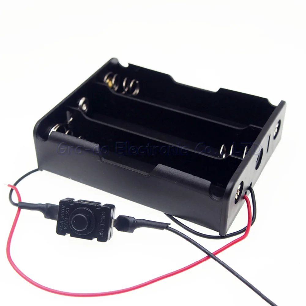 10pcs 18650 Battery Case Holder 3*18650 Battery Storage Box 3*3.7V with ...