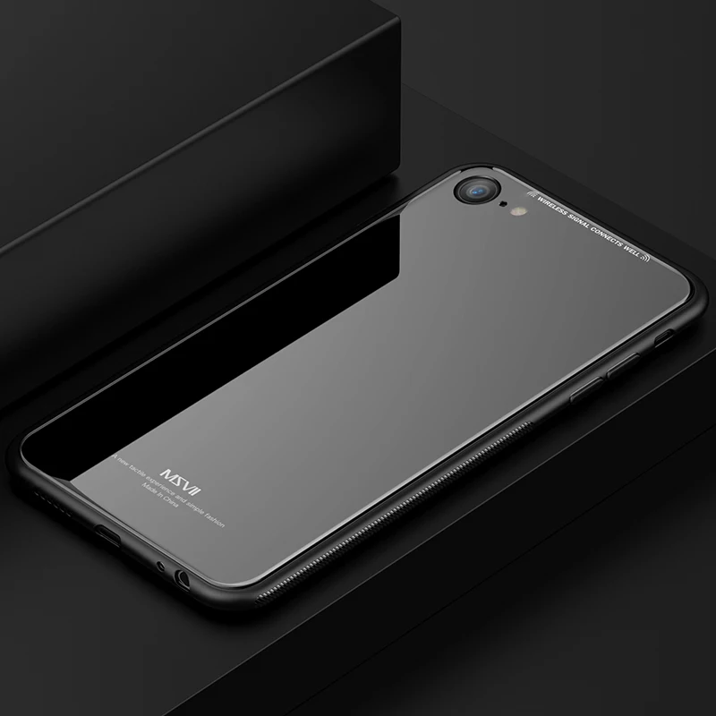 Fashion For iPhone 6 6s Plus Case Original MSVII Luxury Thin TPU &amp Tempered Glass Full Protection Cover 6sPlus |