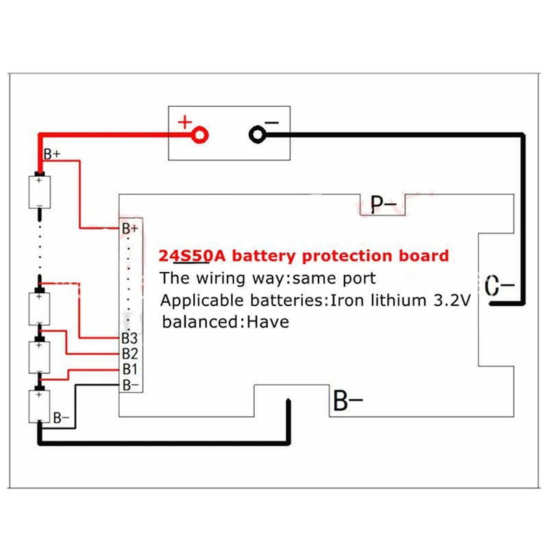 24S 72V 50A литий-железо-фосфатная батарея Bms Lifepo4 Limpo4 Защитная плата для батареи с балансом для электровелосипеда