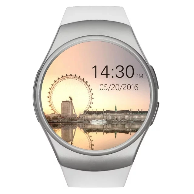 NIYOQUE KW18 умные часы с монитором сердечного ритма Смарт-часы для Apple samsung Android шагомер Здоровье Полный Круглый MTK2502C - Цвет: Белый