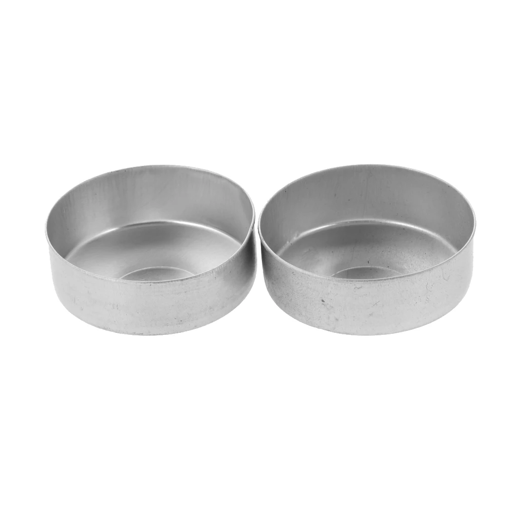 100 Pieces Turned Edge Empty Aluminum Case Tealight Cups Containers + 100 pieces wax wicks 