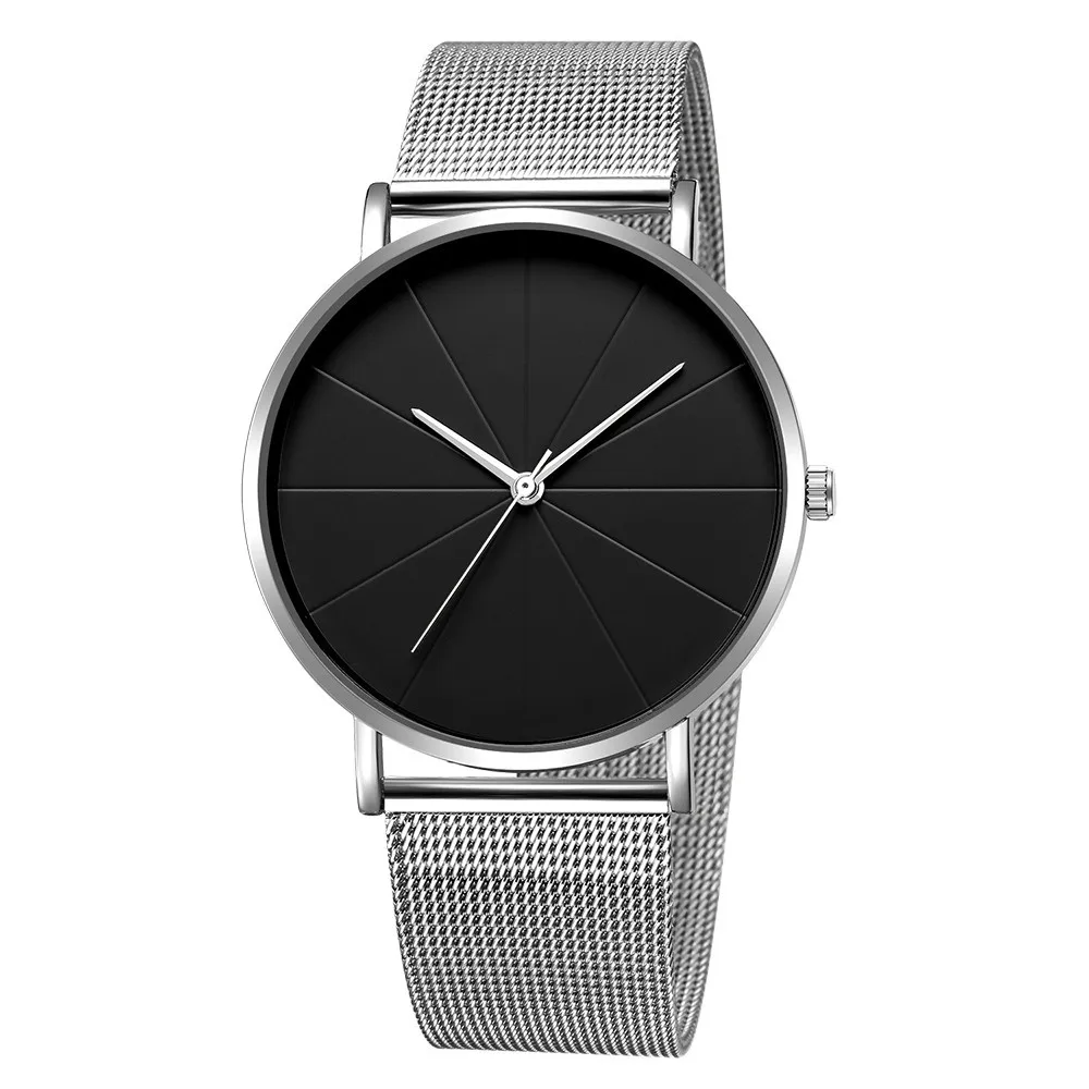 

New mesh belt watch fashion mesh with quartz watch eaby ultra-thin simple male and female couple watch student wrist