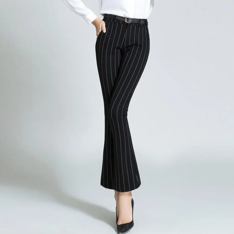 black work pants high waisted
