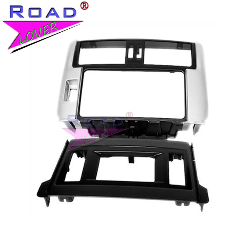 TOPNAVI 202*102 мм автомобильный радиоприемник для Toyota Prado GX/150 2010 LHD Dash Mount Kit Адаптерная рамка Лицевая панель рамка-стенд - Название цвета: Серебристый