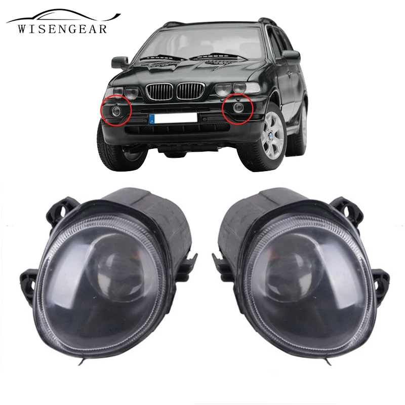 WISENGEAR For BMW X5 E53 4.4 M62 Front Fog Light Driving Lamp Left Right Lens Assembly 2000 - 2002 63178409025 63178409026 | Автомобили и