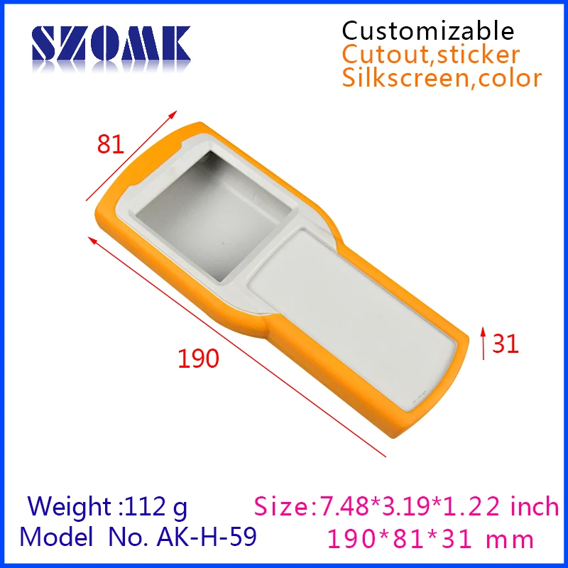 

10pcs szomk high quality handheld customizable electronics enclosures for pcb electronical project 190*81*31mm distribution