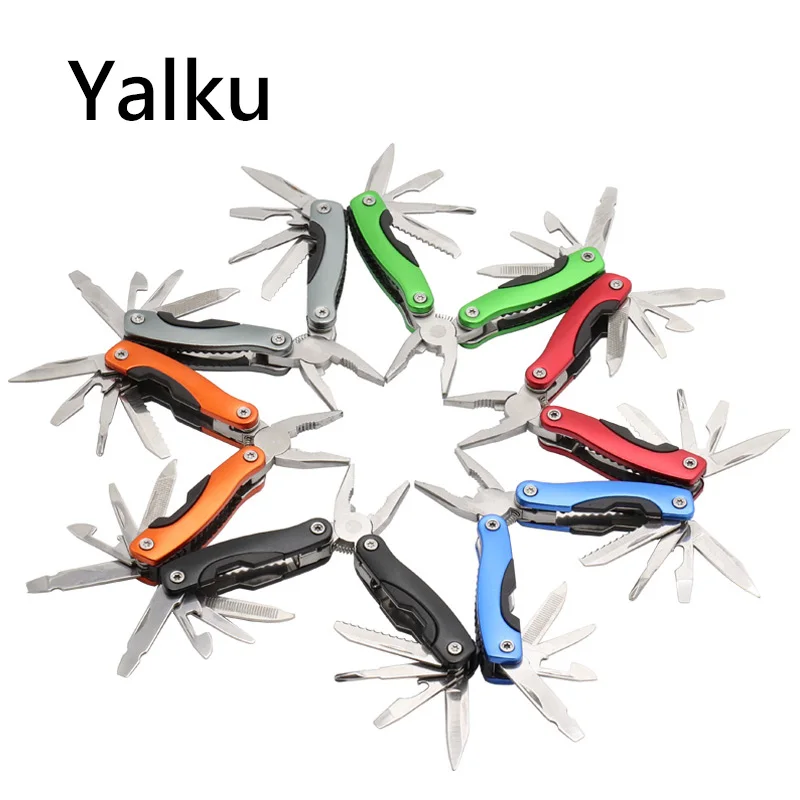 

Yalku High Quality Multi Tools Pliers Screwdriver Kit Camping Climbing Hiking Plier Pocket Cutting Multitool Black Hand Tool