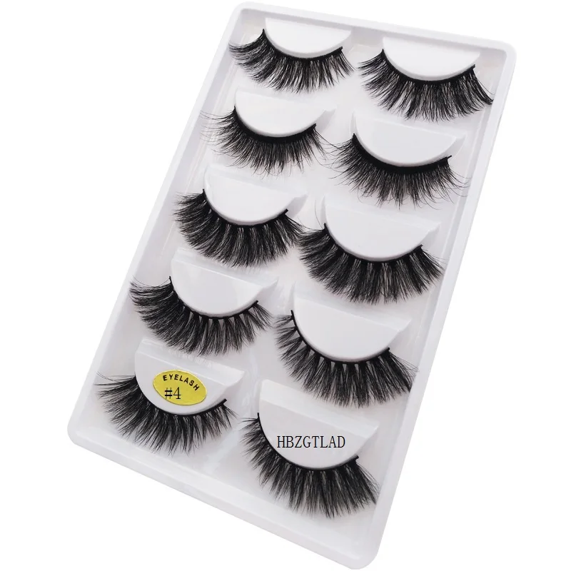 

250 pairs/50box 100% Real Mink Fake Eyelashes 3D Natural False Eyelashes 3d Mink Lashes Soft Eyelash Extension Makeup Kit Cilios