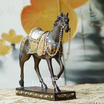 

[Sen] boutique resin Spirit Horse modern European home accessories / rural crafts animal ornaments / gift