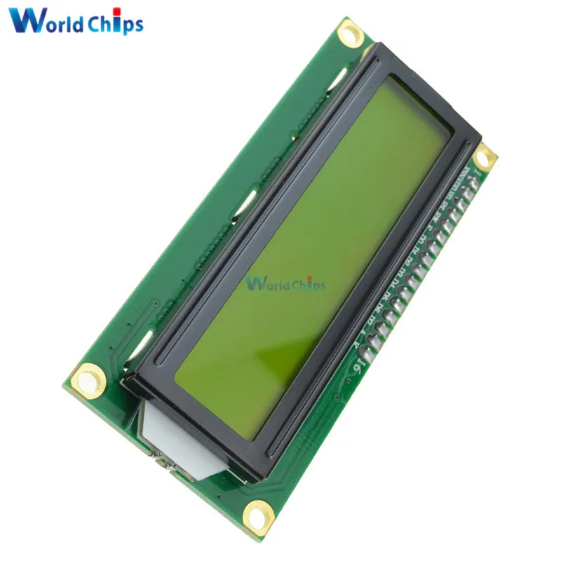 ЖК экран LCD1602 1602 HD44780 дисплей с изображением персонажей желтый черный свет TFT 16X2
