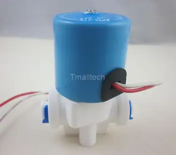 

DC24V 1/4" Electric Solenoid Valve N/C Feed for RO Water Air with Quick Connect