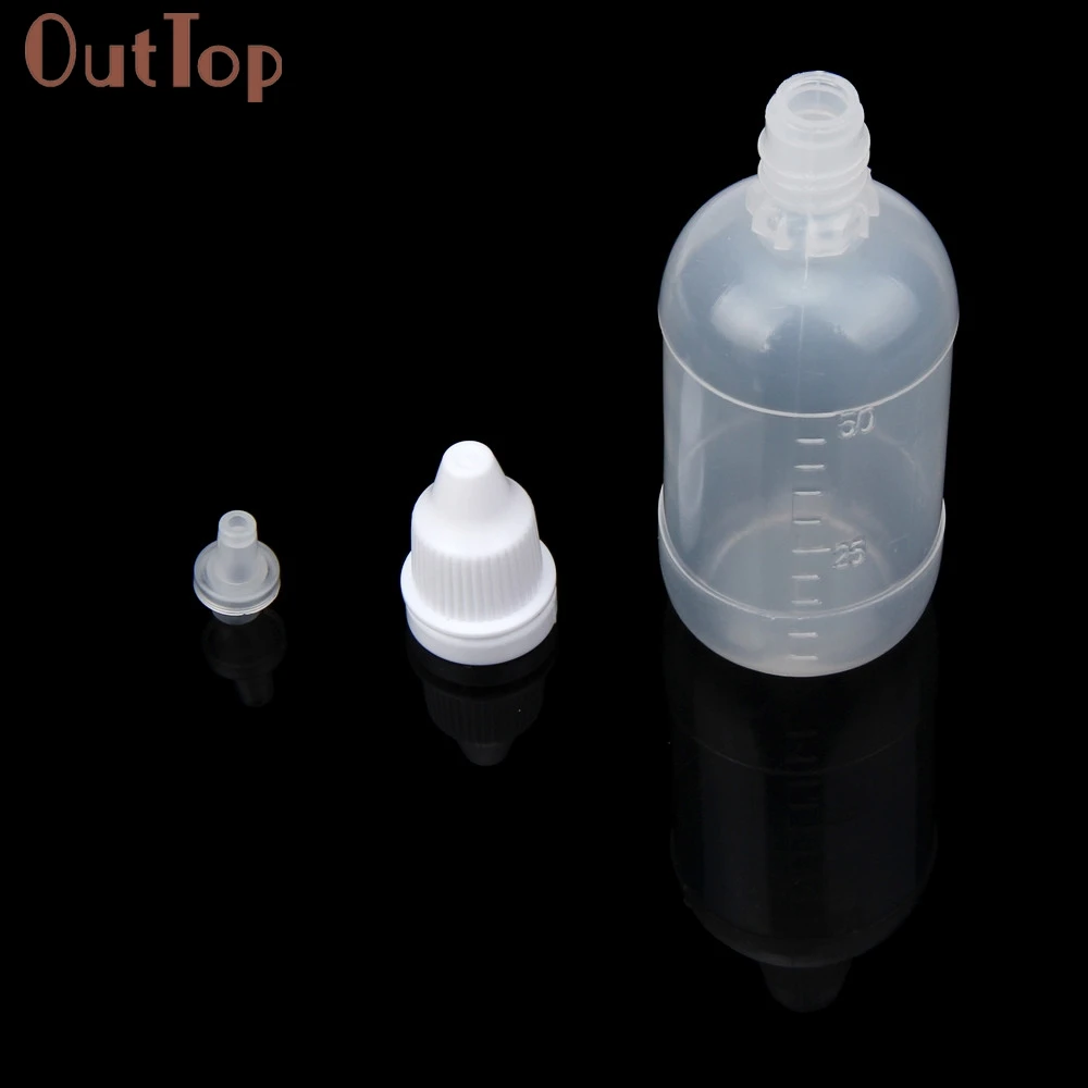 OutTop 100 шт 20 мл/30 мл/50 мл пустые пластиковые сжимаемые бутылки-капельницы жидкая капельница для глаз многоразовые бутылки пластиковые 18mar29