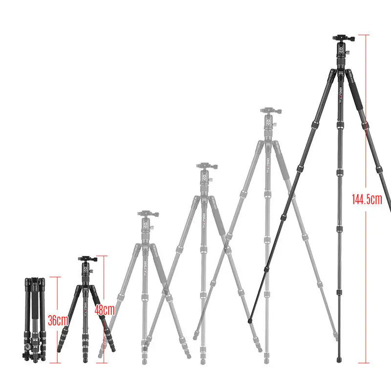  Kingjoy G22C+G00 Portable Travel Camera Tripod Monopod With 360 Degree Ball Head 5-Section For Cano