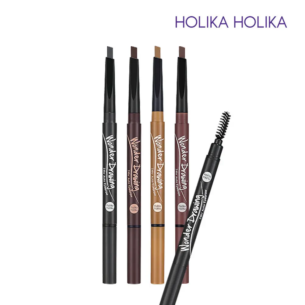 

HOLIKA HOLIKA Wonder Drawing 24HR Auto Eyebrow 4 Color Long-lasting Eyebrow Pencil Soft Smooth Waterproof Tattoo Eye Brow Pen