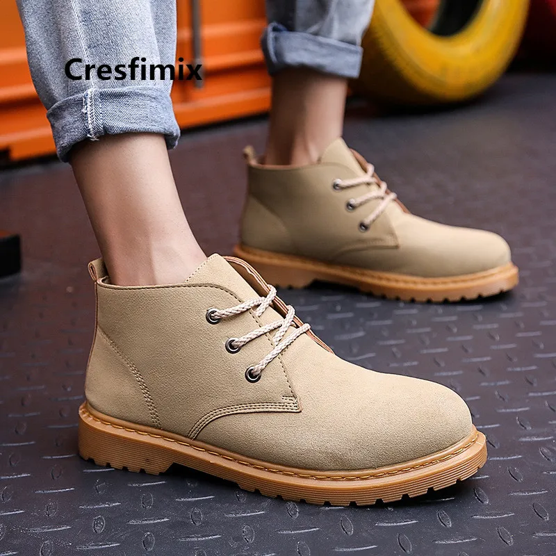 Cresfimix Chaussures Masculines Мужская мода высокое качество на шнуровке коричневые туфли мужские крутые уличные туфли женские резиновые туфли C3426