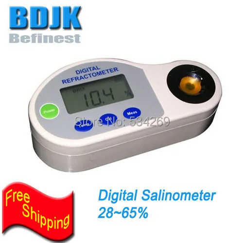 

28-65% Digital Salinity Refractometers, Salt Meters with ATC Salinometer, Free Shipping