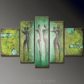 

Hand Painted Modern Palette Knife Abstract Nude Women Loving Oil Painting On Canvas Landscape Wall Pop Art Decotation For Sale