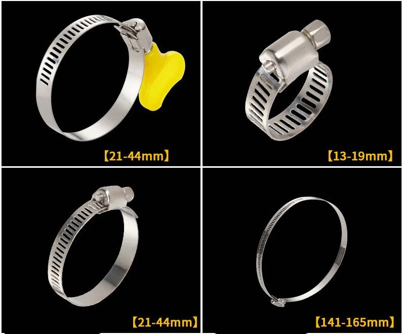 10 шт./лот с ключ, дюймовый стандарт 13-19 мм Нержавеющая сталь Хомуты Для Шланга в трубный Хомут-соединитель фиксированный зажим для газовой трубы обруч для выхлопной трубы автомобиля